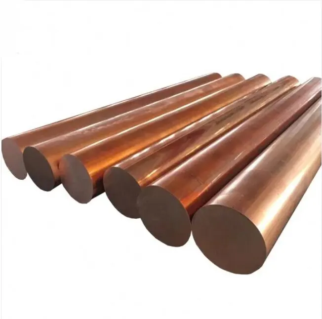 High Quality C10100/C11000 Dia 2-90mm Round Rod Solid Copper Bar Hard Half-Hard 99.99% Pure Copper Red Bar