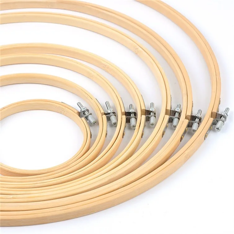 Cross stitch tools kit multi size wood embroidery hoops needlework kits