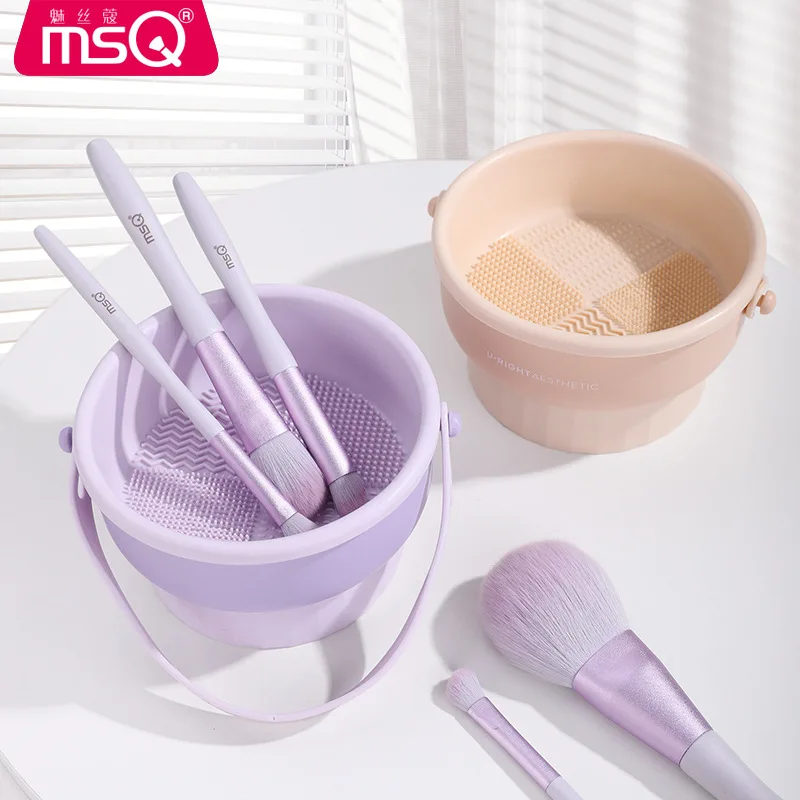 MSQ Новое поступление Броши De Maquillaje держатель для макияжа инструмент чистки коврик сушилка чаша силиконовая щетка очиститель