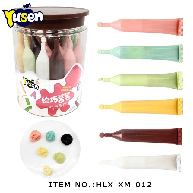 Creative Colorful Magic Squeeze Painting Skillful Sauce Pen Mix Flavor Jam Liquid Chocolate Candy