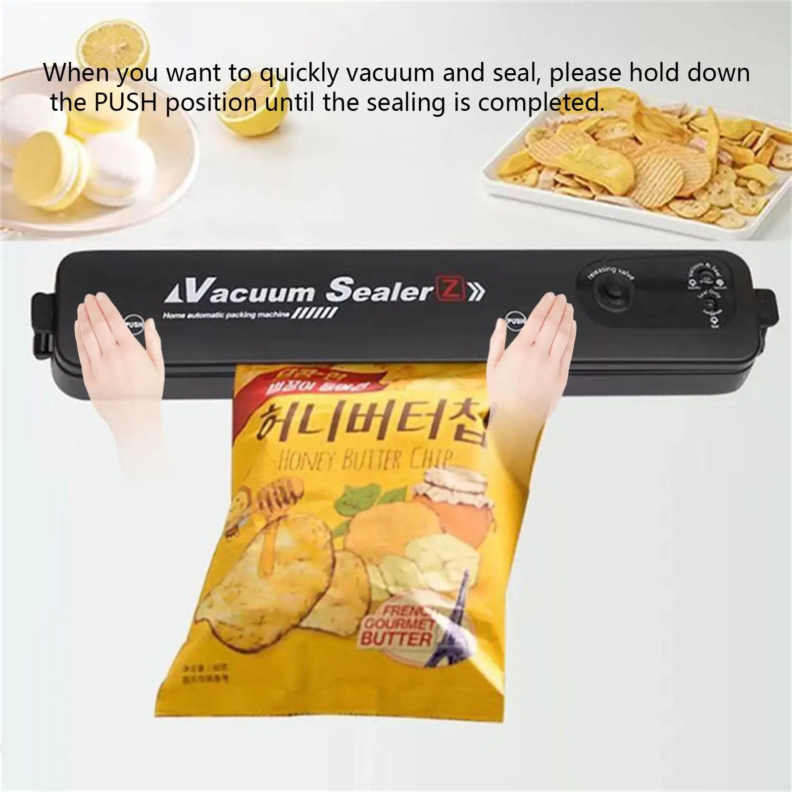 Custom logo Manufactures Automatic Food Vacuum Sealer Machine Household Portable Packing Electric Vacuum Food Sealer with 10 Bag