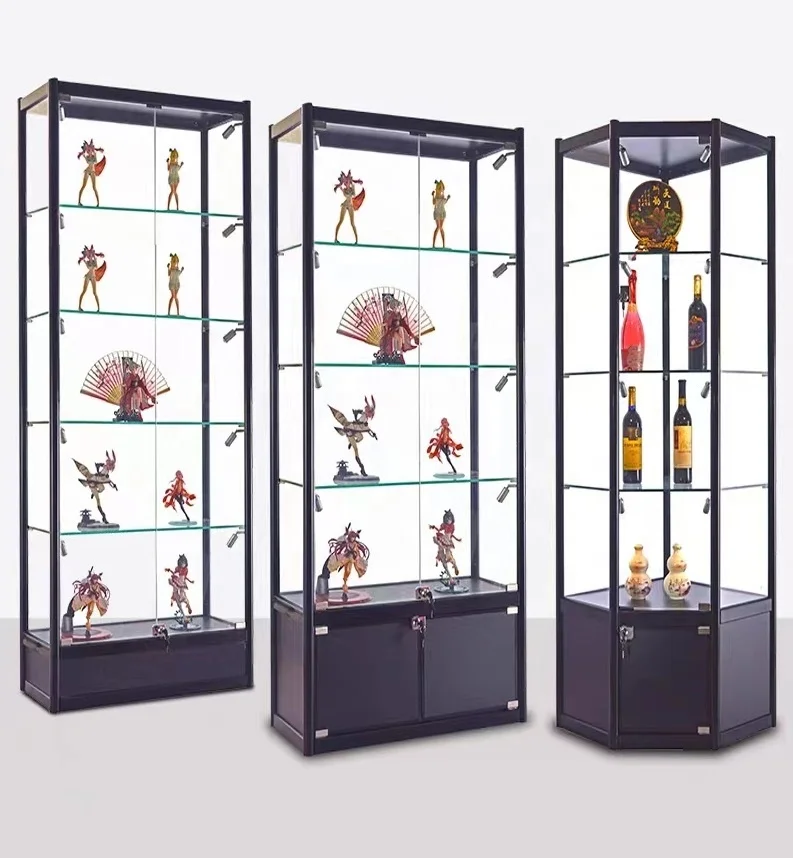 Customized Quality display cabinet glass showcase smoke shop display Cabinet