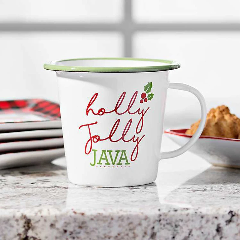 Japan Korea market OEM logo tall high 1L white color kitchen water milk coffee drinking Enamel measuring cup mug with scale