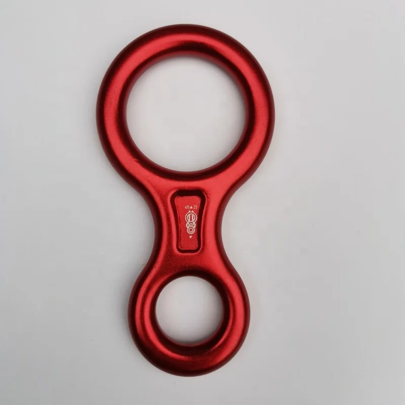 Aluminum Rescue Figure-8 Descender for Outdoor High Altitude Climbing & Rappelling PVC Hiking Style with Bag Packaging Camping