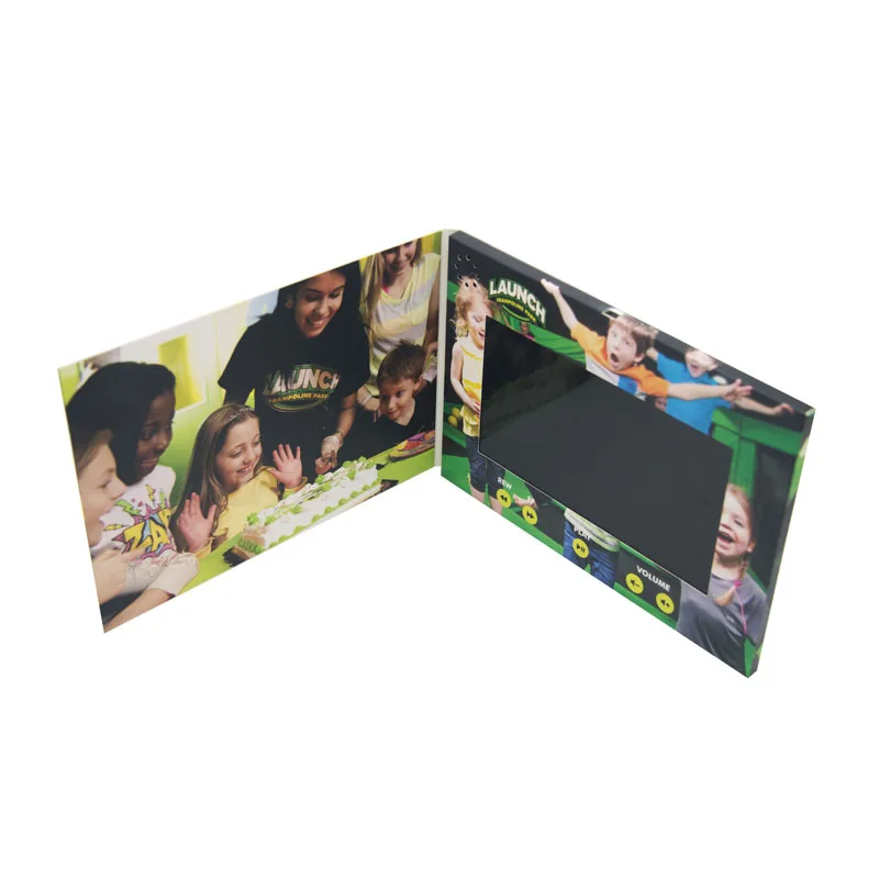 Customized printing Lcd Display Video Greeting Card 7 inch lcd screen video brochure for advertising
