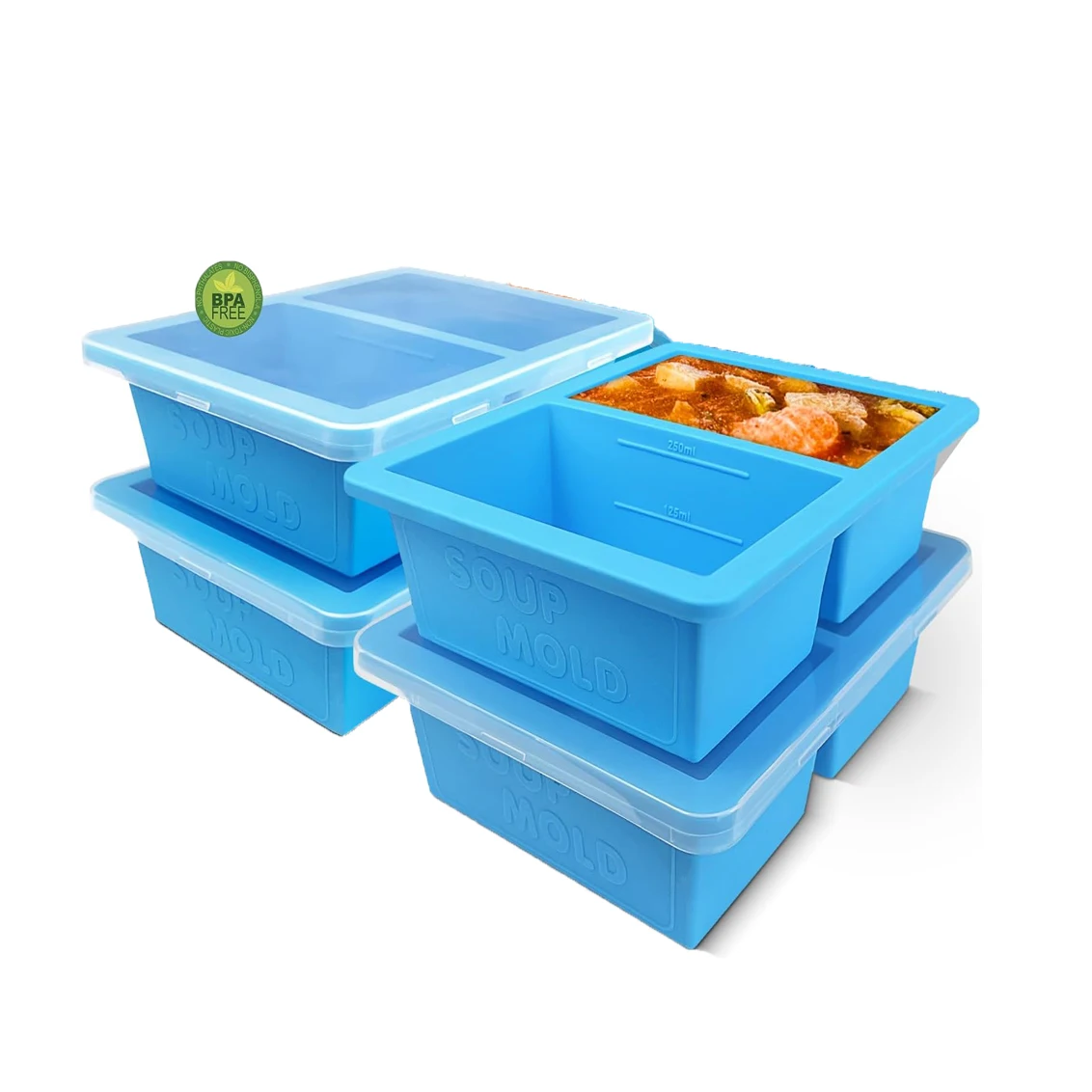 Silicone frozen mold with lid