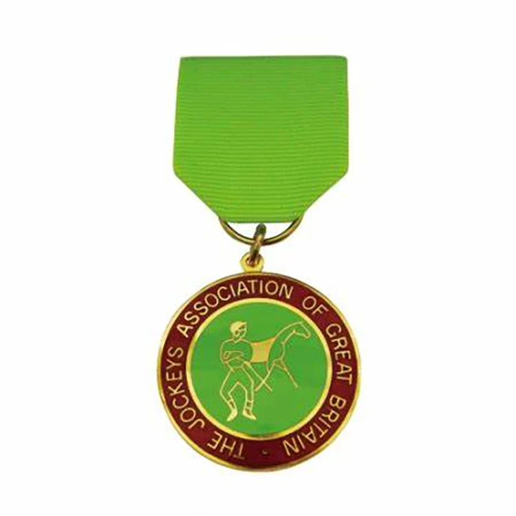 China Factory Metal Dragon Boat Decorative Metals Medallions with Custom Drape Ribbon