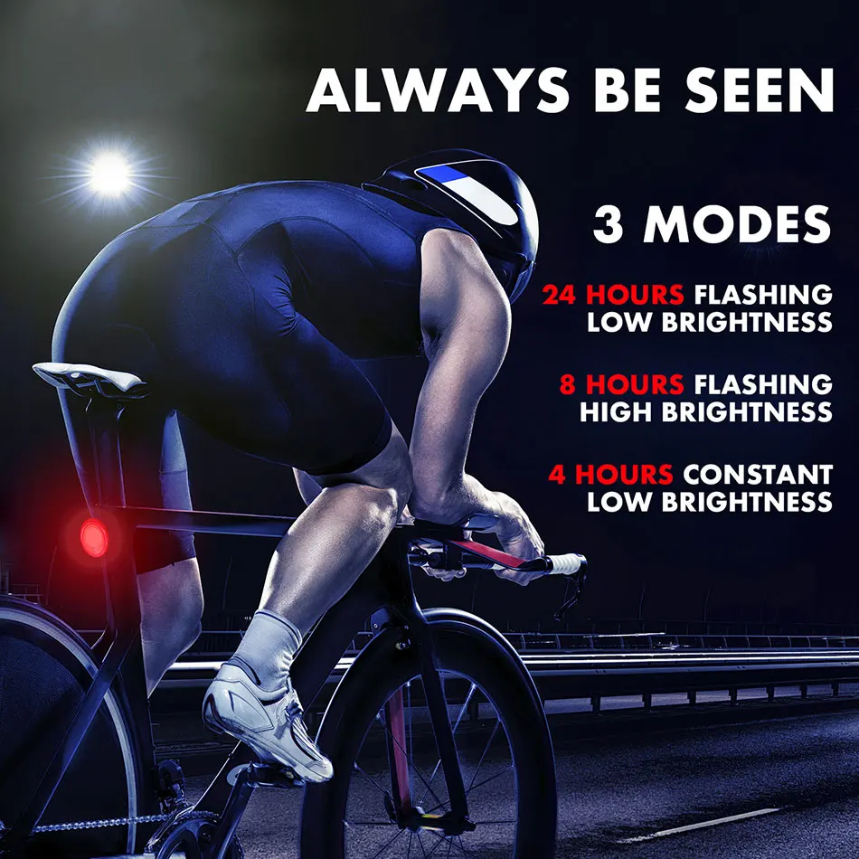 Фонарь задний велосипедный Antusi A8, водонепроницаемый светодиодный с дистанционным управлением, с сигналом тревоги