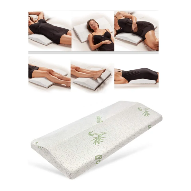 Lumbar Support Pillow for Sleeping Memory Foam Pillow for Back Pain Relief Side Back and Stomach Sleepers Triangle Pillow