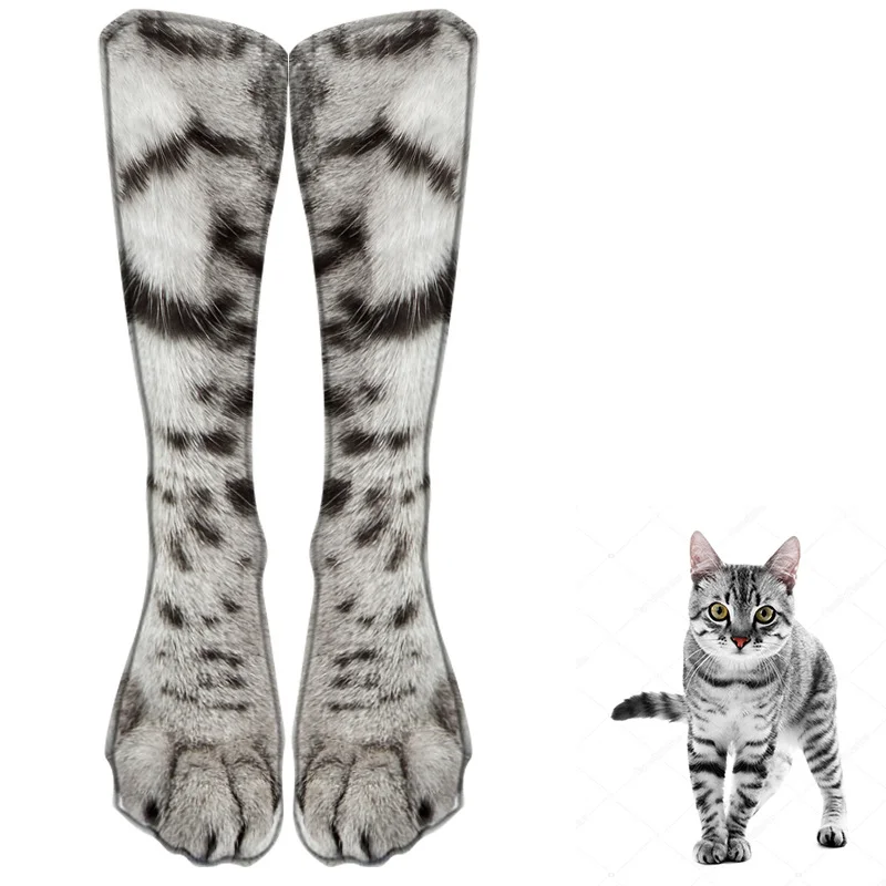 Custom Women Men Animal Foots Pattern Fashion Novelty Comfortable Crew Socks