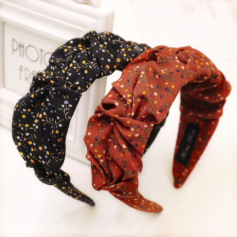 Korean and Japanese Floral Fabric Headbands Women Liberty Hair Accessories
