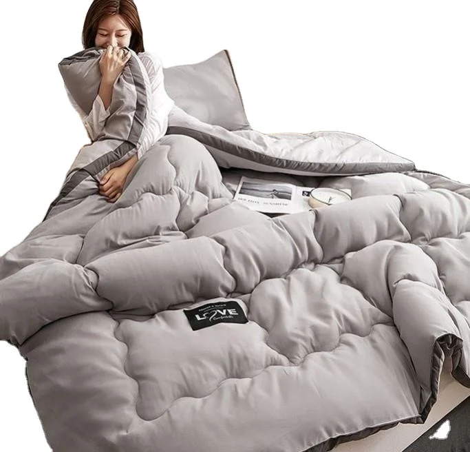 100% Polyester Soy Fiber Filled Heats up Quickly and Keeps You Warm Comforter for Good Sleep in Evening