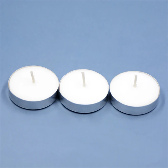 4 Hours Long Burning Tea lights candle Metal jar Candle dinner candle with cotton wick clean burning 100 pack