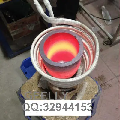 Induction Melting furnace with crucible for melting 0.5-3 kgs of gold silver brass copper iron Steel with fast heating speed