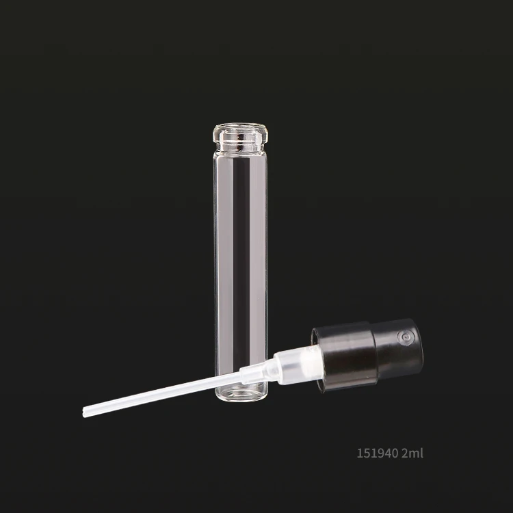 1ml 1.8ml 3ml 5ml perfume vials 2ml Sample Glass Bottle With Plastic Spray Pump Mini Tester Bottles