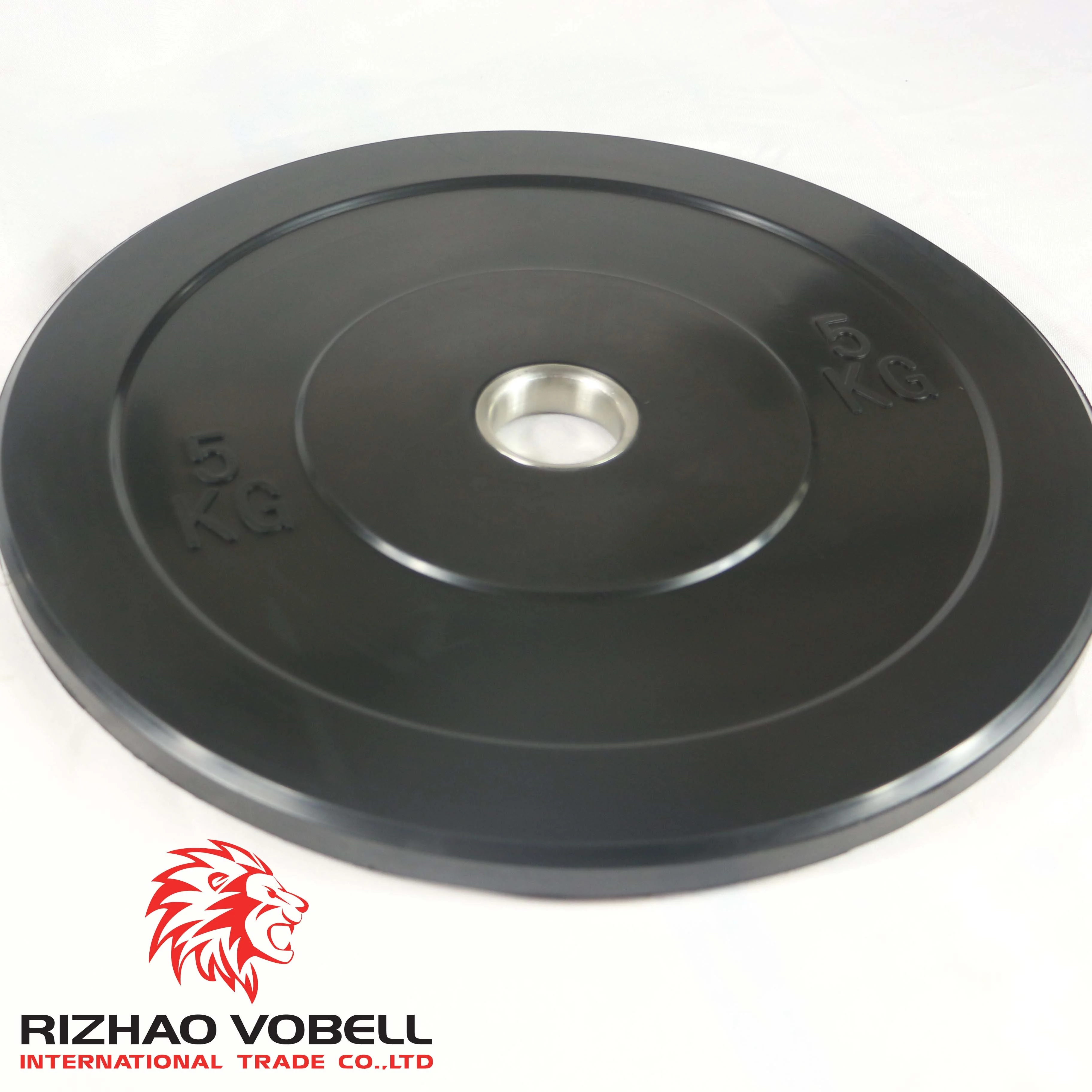 Gym Training Equipment 5-25KG Weightlifting Barbell Plates Black Rubber Bumper Plate