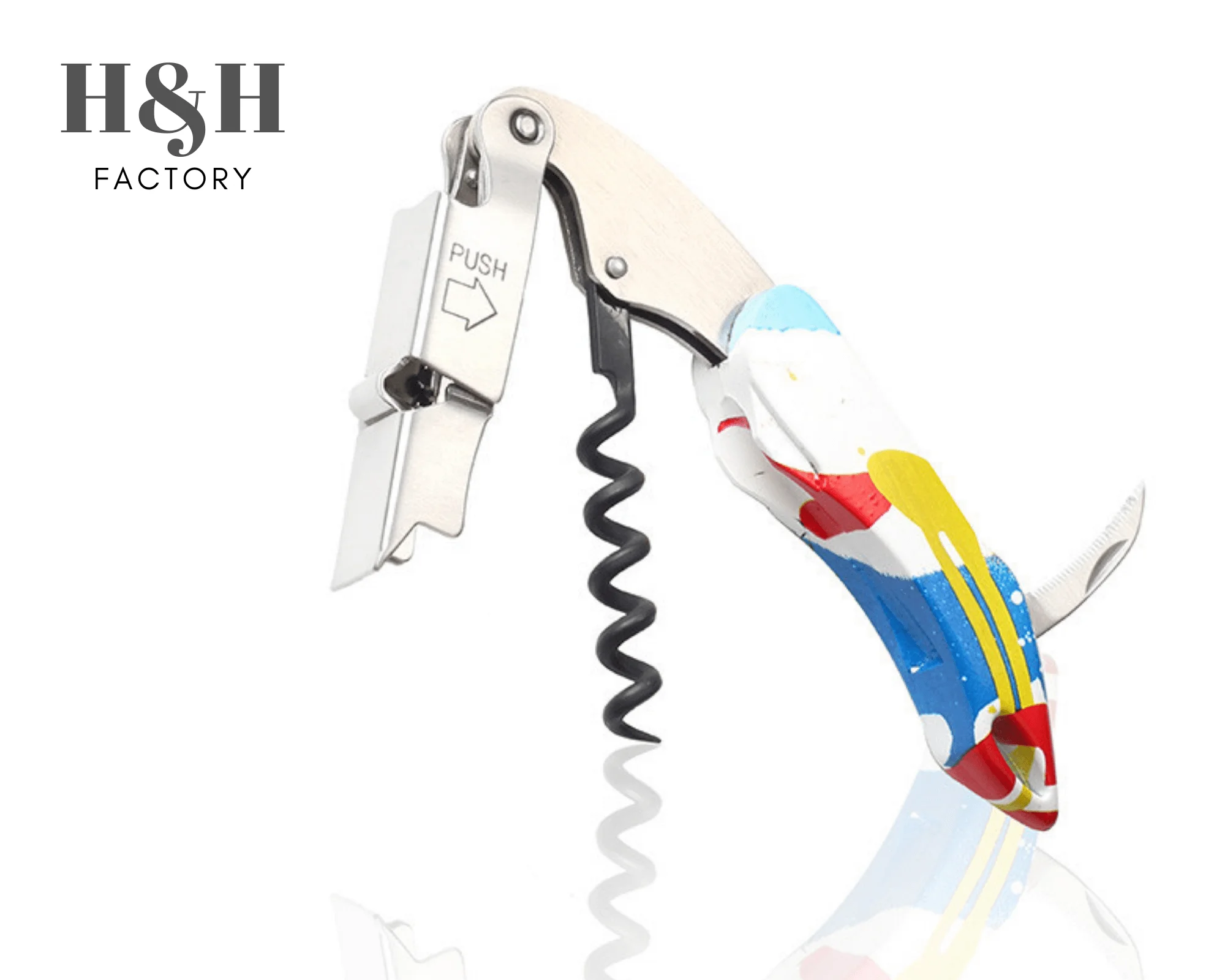 colorful Bottle Corkscrew Hippocampus Sommelier Knife Vertical Corkscrew Sacacorchos Murano Waiter Corkscrew Wine Openers