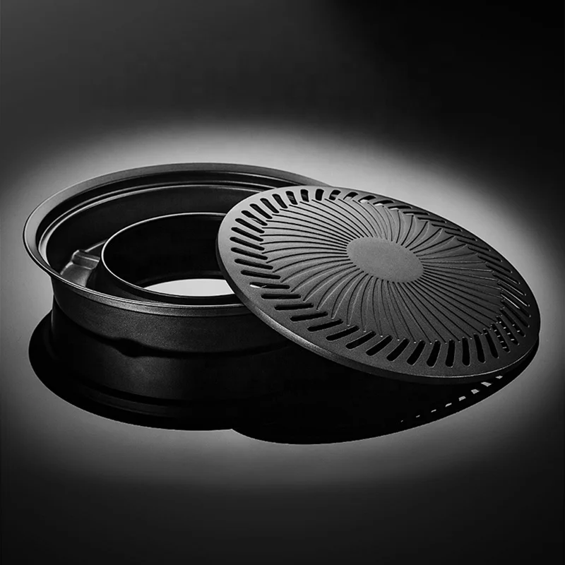 Распродажа с завода сковорода для жарки из широкого литья под давлением алюминиевая антипригарным покрытием пиццы