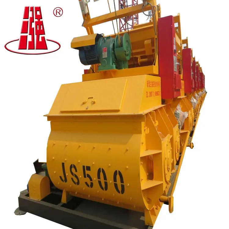 China manufacturer JS500 series horizontal  concrete mixer vertical mixer for construction work