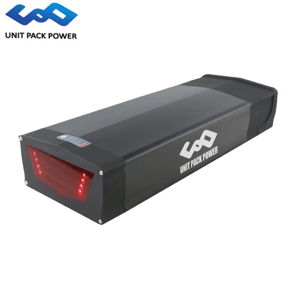 Germany stock 48v 20ah Black Rear Rack Ebike Battery with Rear Rack NMC rechargeable e bike battery