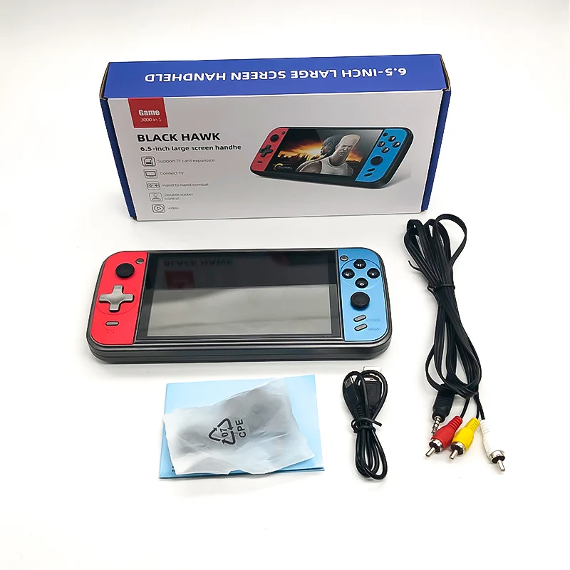 Wholesale Handheld HD 6.5inches 6000mAh Battery 64GB TF Card Expansion Game Machine X16 Game Console Retro With 10 Simulators