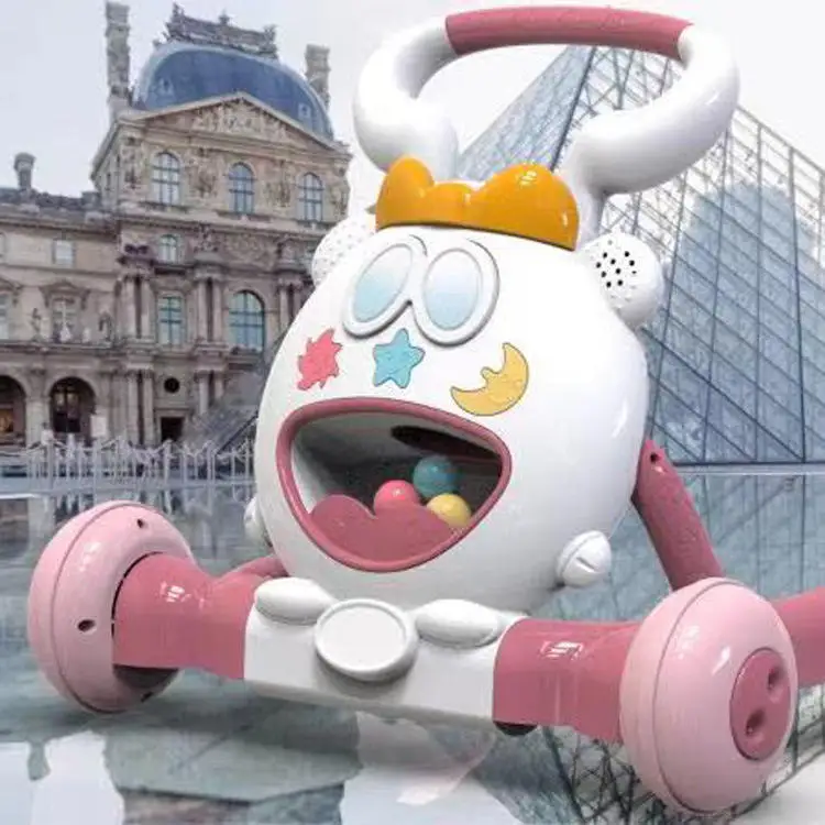 Hot Sale 4 in 1 Baby Walker Plastic Mold Wooden Strollers and Car Price Walkers New Listing