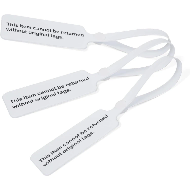Baggage Tag/Label Size Socks Jewelry Wig Hang Gift Clothing Sleeve Hang Product Security Pvc Plastic Tags Labels Custom Logo