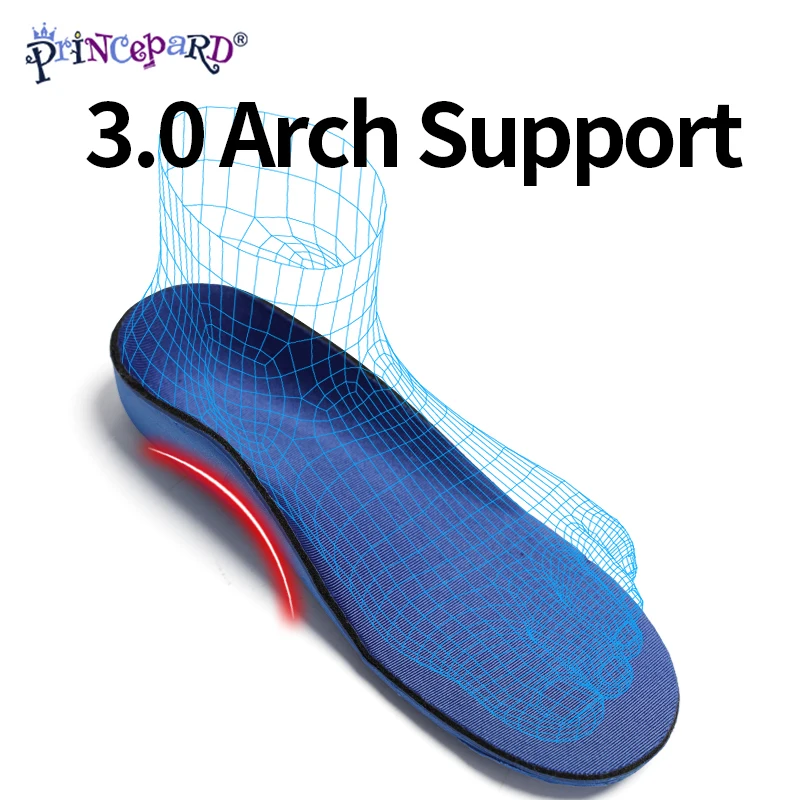 Princepard Hot Sell Foot Arch Support  Orthotic Shoe Insoles With Children For Flat Feet Shoes