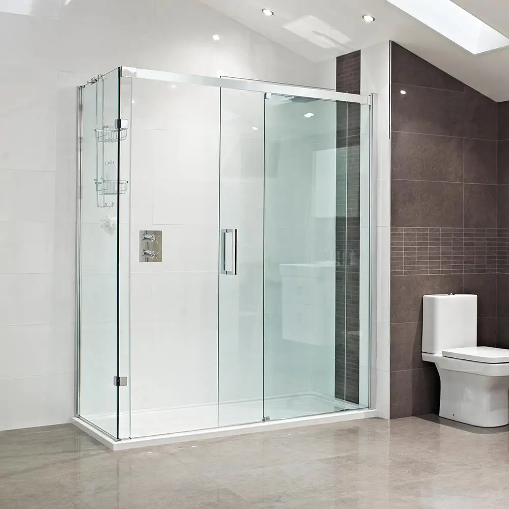 LENWA ALUMINIUM sliding glass door tracks system for bathroom or shower room