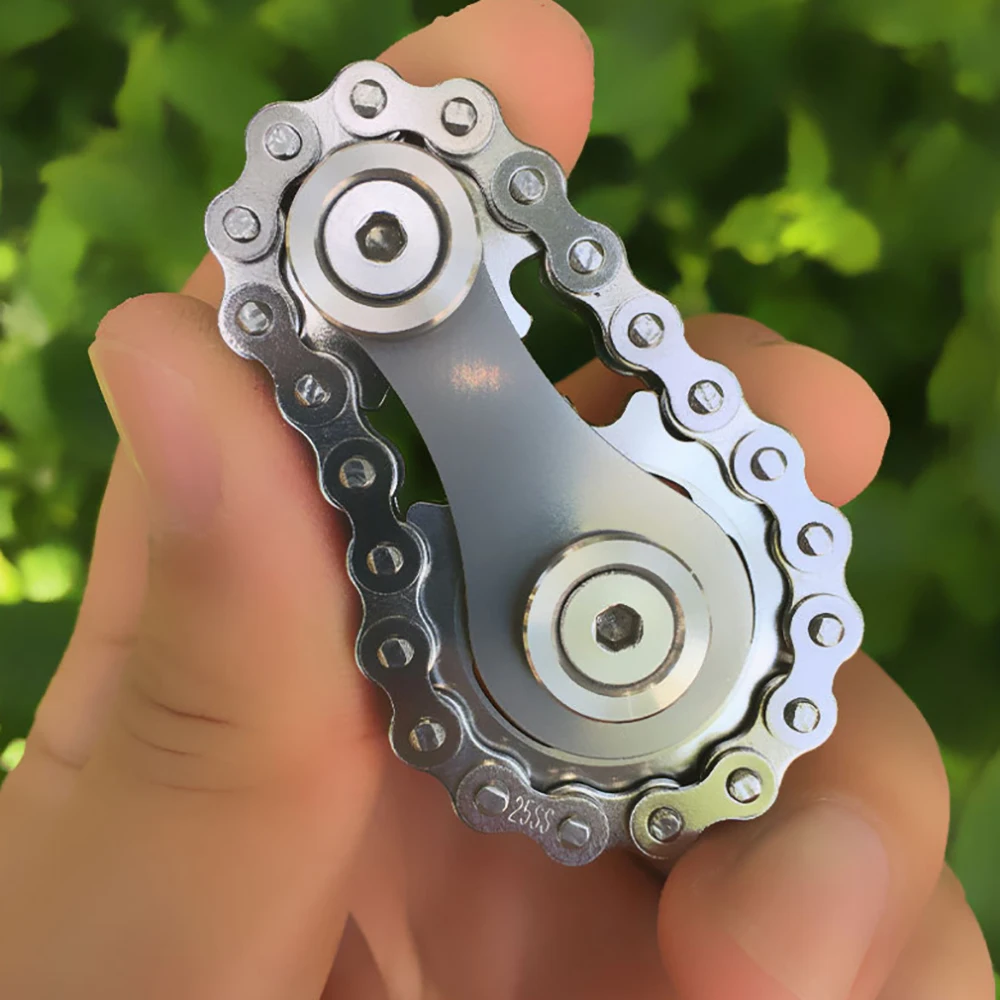 Newest Release Stress Relief Toy Metal Sprockets Chains EDC Fidget Spinners