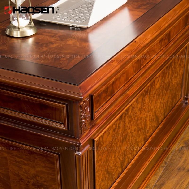 0807 Study Room Multi Drawer Table Director Royal Executive Luxury Office Writing Desk Supplier