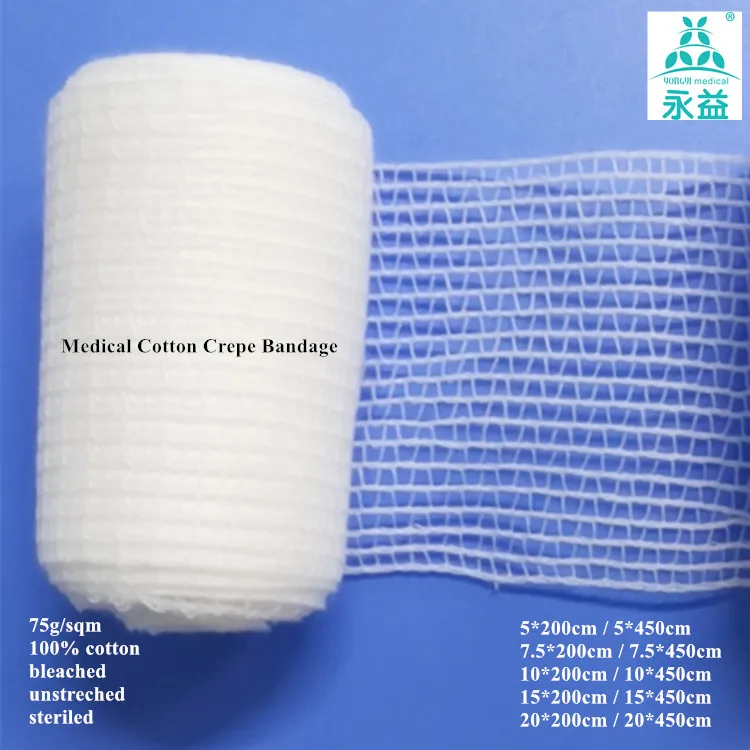 
Medical Cotton Crepe Bandage 5-20cm*450cm 