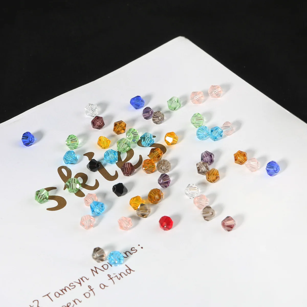 4mm faceted  rhombus DIY Loose bead material glass crystal beads