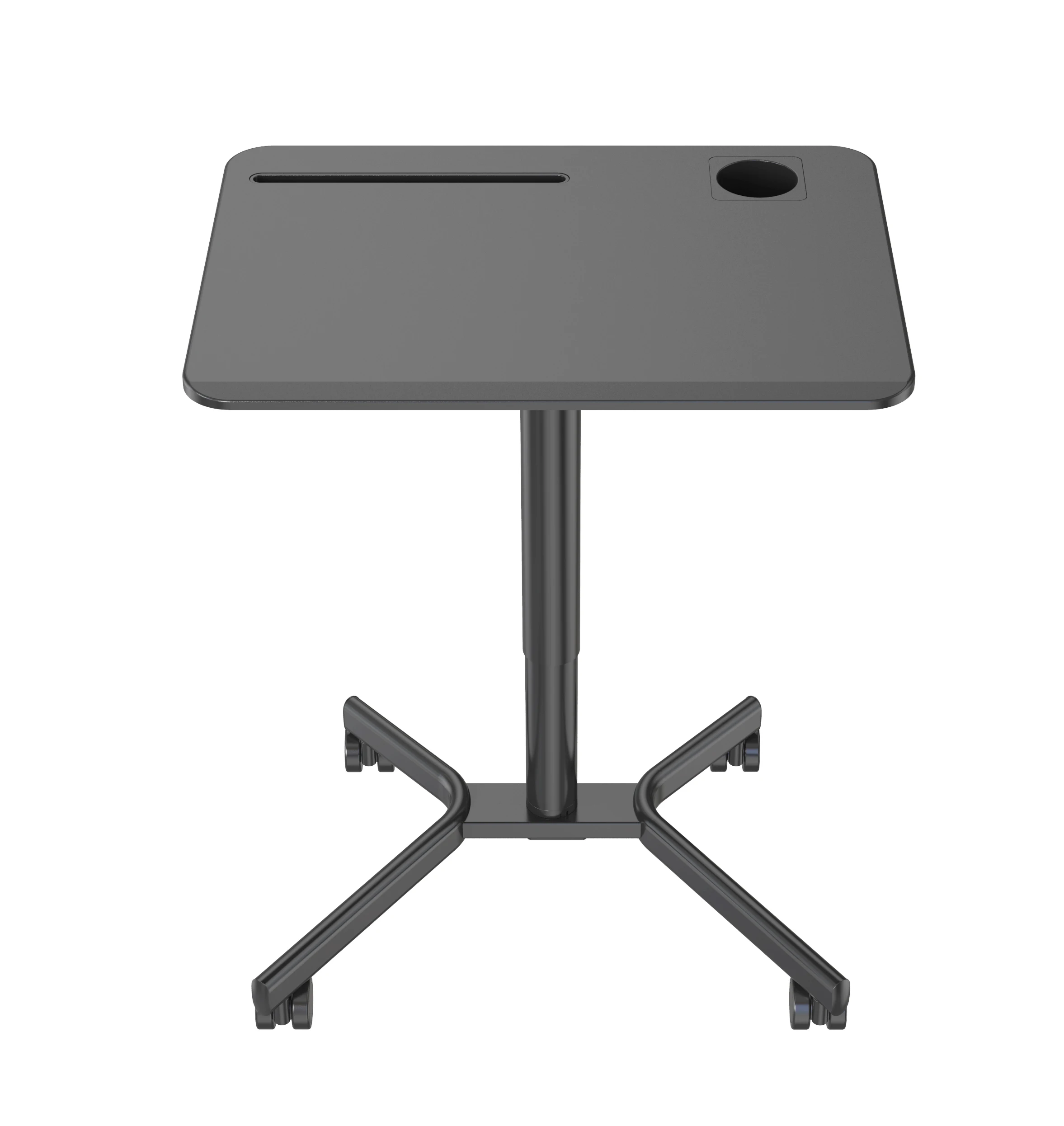 V-Mounts Mobile Laptop Desk with Cup Slot, Wheels with Brakes VM-FDS107-A2