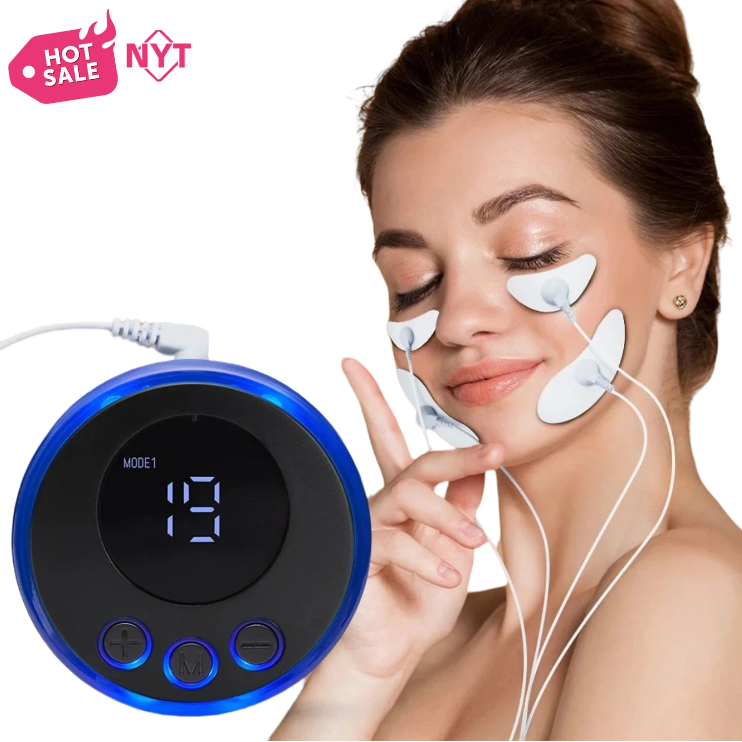 Electrode Portable Burning Fat Dual Compact Muscle Stimulator For V Line Face Lifting Lifter Pain Relief Therapy Tens Ems Unit