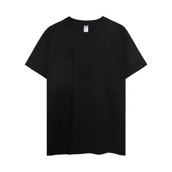 Custom Logo High Quality 300gsm Round Neck 100% Cotton cropped Puff Shirt Street Wearing Oversize Soft Unisex T-shirts Men