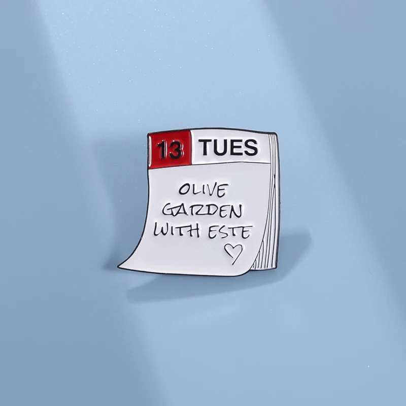 Tuesday Olive Garden Labor Notebook Brooch Metal Badge Backpack Decoration Clothing Shoe And Boot Decorations