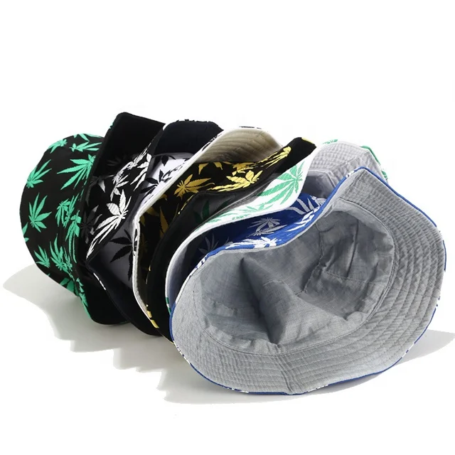 Bucket Hat Cap Cotton Boonie Brim Visor Fishing Sun Safari Marijuana Weed Mens