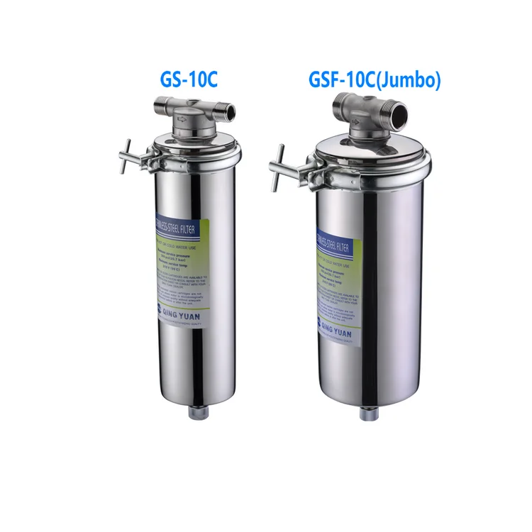 HONG HUI 10 Inch Household Stainless Steel Water Filter Systems Cartridge Water Filter Housing