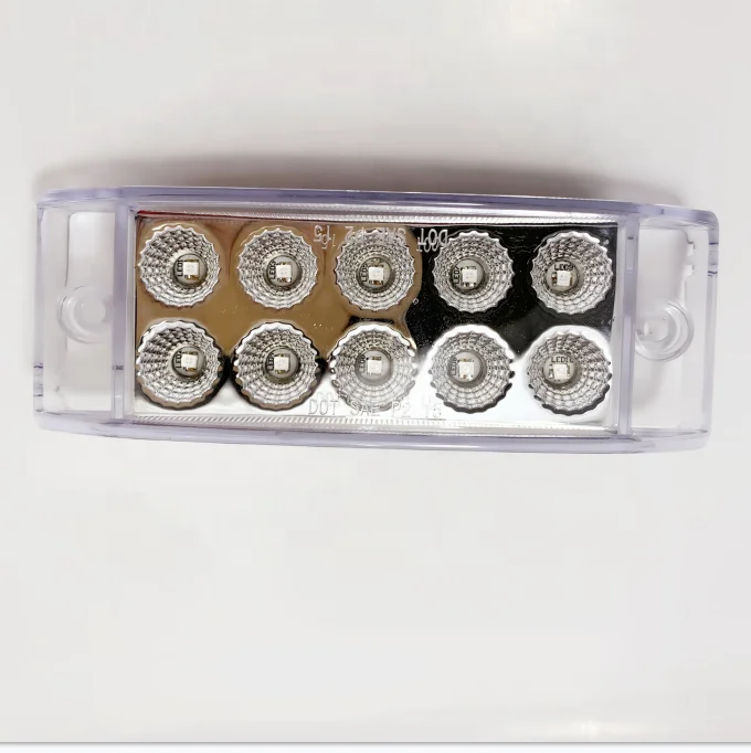 Двухцветные стробоскопические Светодиодные Габаритные Огни Прямоугольные светодиодные габаритные огни для грузовика прицепа трактора