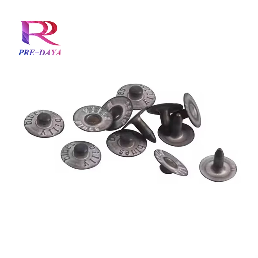 Cheap jean rivet cap design dia 9mm black nickel iron metal pearl rivet
