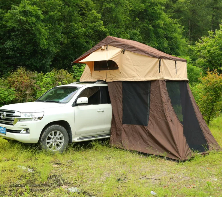 
Ontdoor Convinent Car Tent Waterproof Camper Trailer Tents Four-season Tent 280g Canvas Quick Automatic Opening One Bedroom Size 