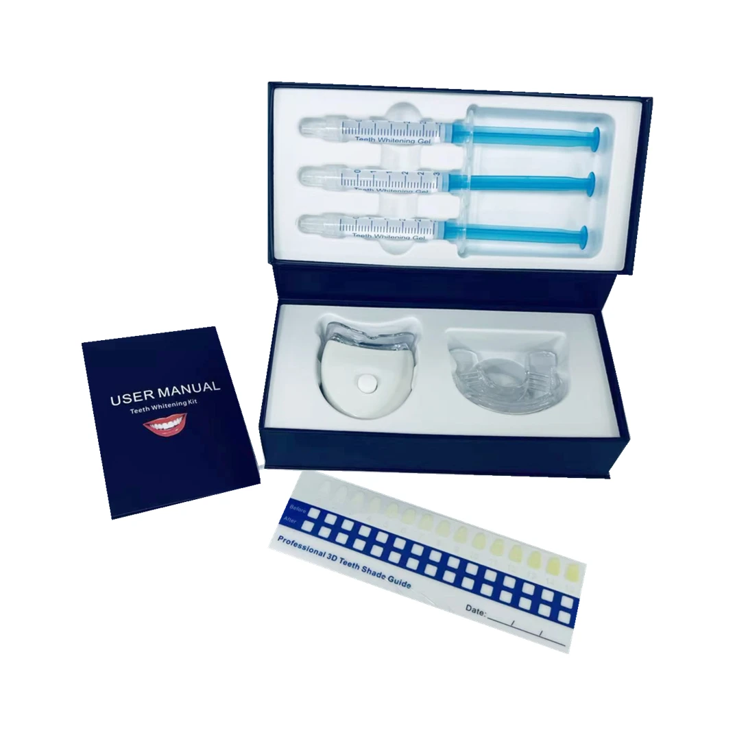 teeth whitening led kit private label non peroxide set teeth whitening kit with led light and gels
