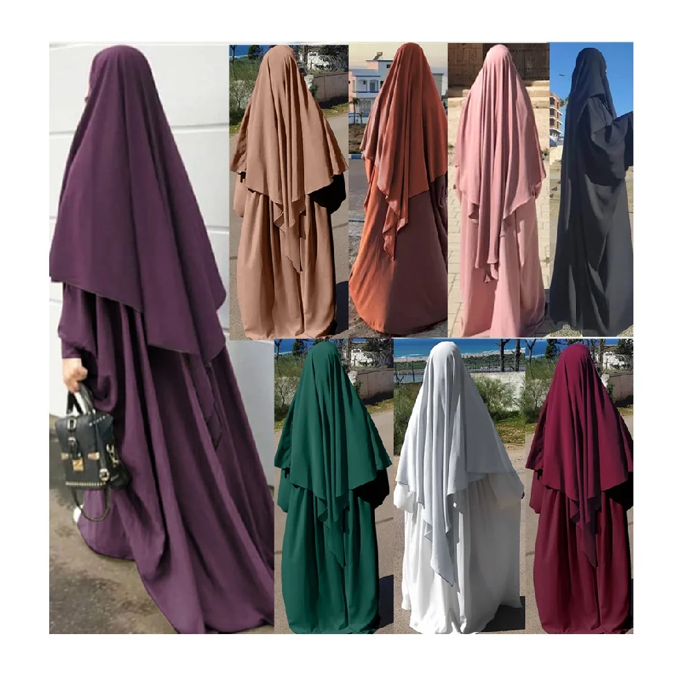 2022 Eid Hijab Long Ramadan Muslim Arabic Hijabs Women Abayas Tops Abaya Jilbab Islam Clothing Niqab Burqa