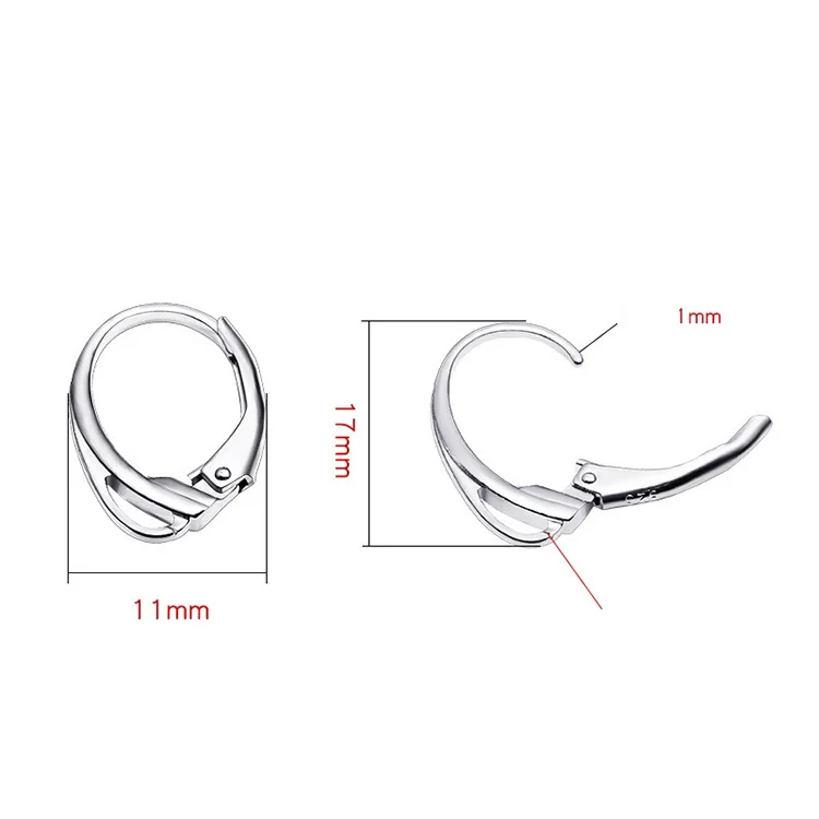 high quality Multiple styles rose gold filled French earring hook connector sterling silver for diy jewelry making Accessories