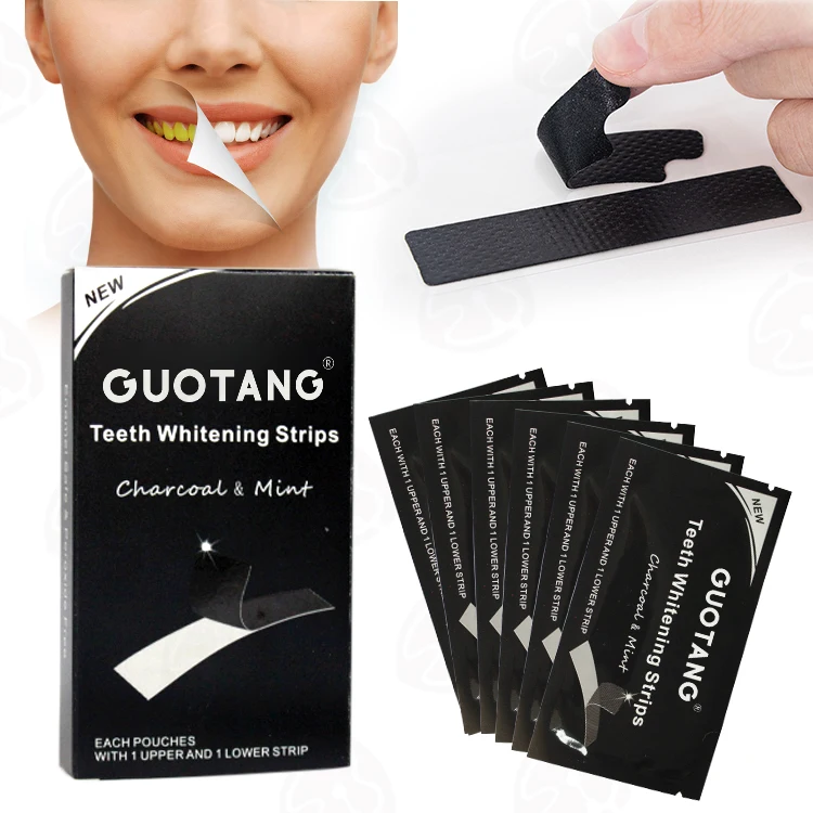 private logo charcoal teeth whitening strips for product bleaching white whitening strips teeth