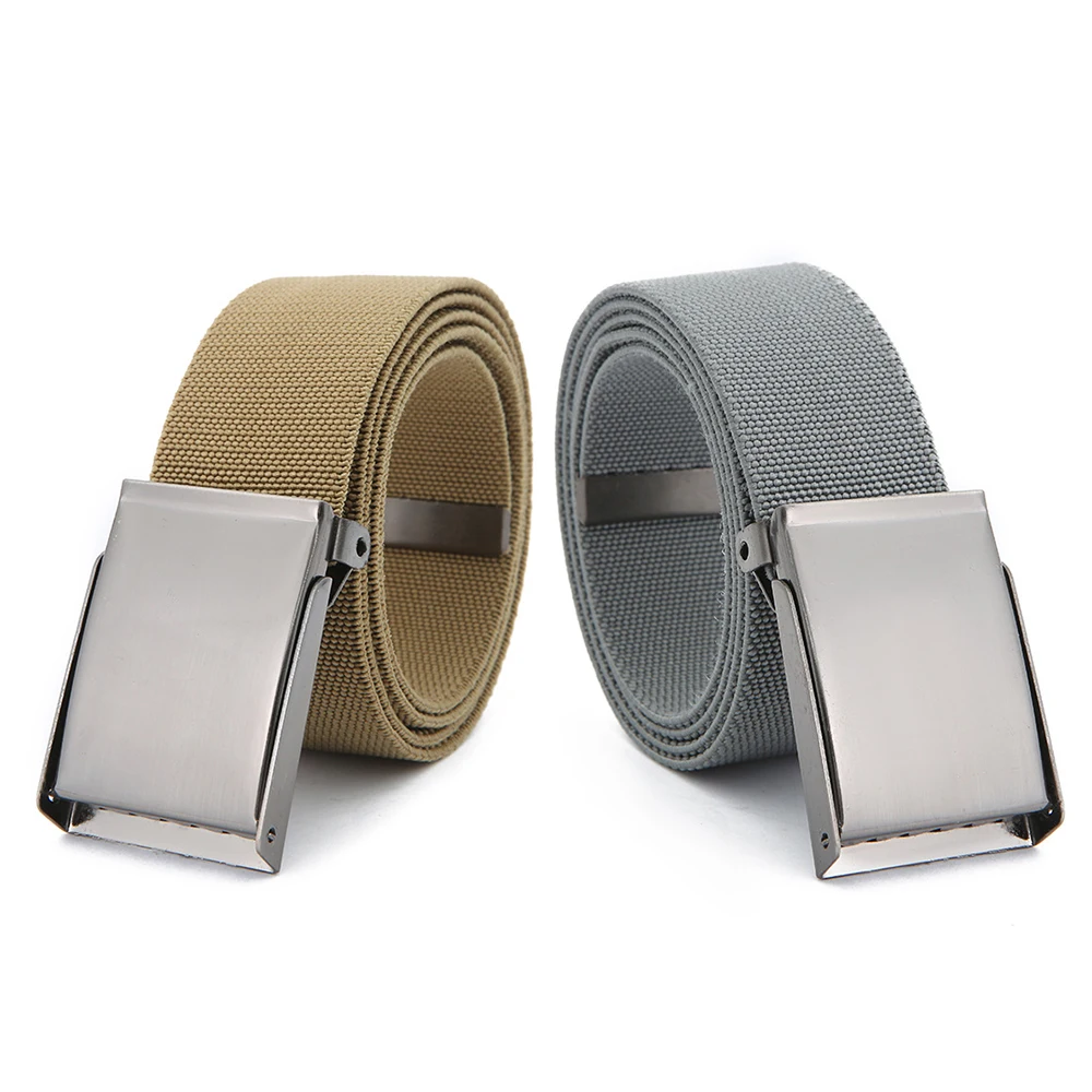 for 2022 Wholesale Luxury Fashion Lady Casual Custom Outdoor Flap Men Women Nylon Fabric Canvas Iron Buckle Belt