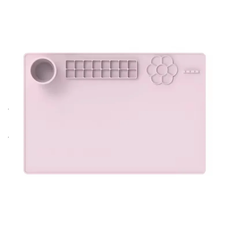 Best Sell Silicone Craft Mat, Silicone Art Painting Nonstick Artist Silicone Drawing Sheet Mat with Cup