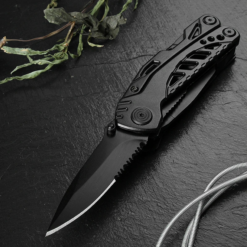 8 In 1 Stainless Steel Outdoor Multi-Function Tool Pliers Portable Folding Combination Multitool Pliers For Outdoor Camping