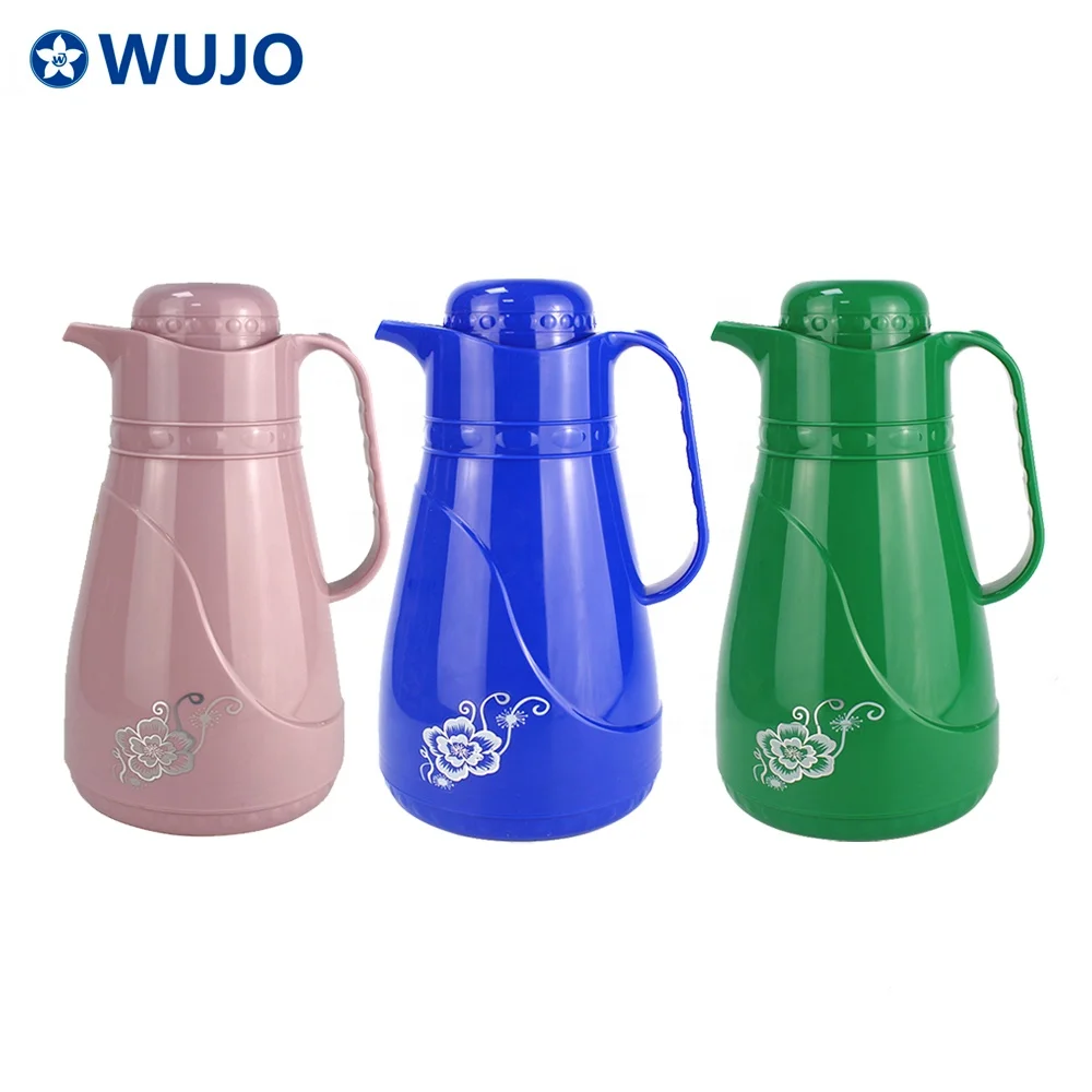WUJO 2021 Cheap Plastic Vacuum Flask  Double Glass Arabic Thermos Coffee Pot